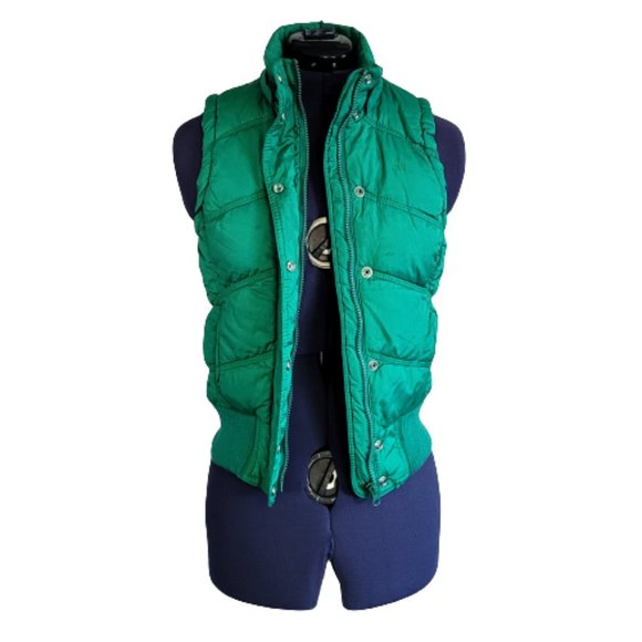 Aeropostale Green Puffer Vest Women's Size X Small - Picture 2 of 5